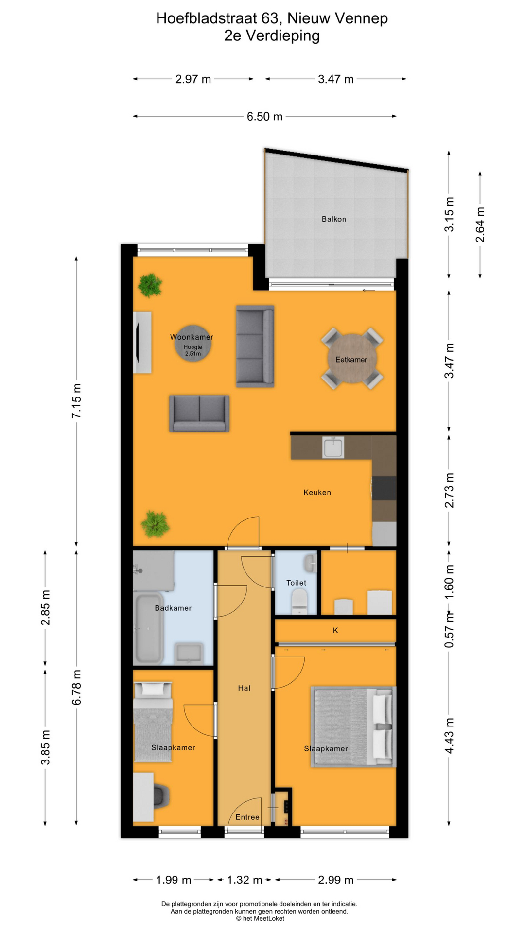 Hoefbladstraat 63 , 2153 EX Nieuw-vennep map
